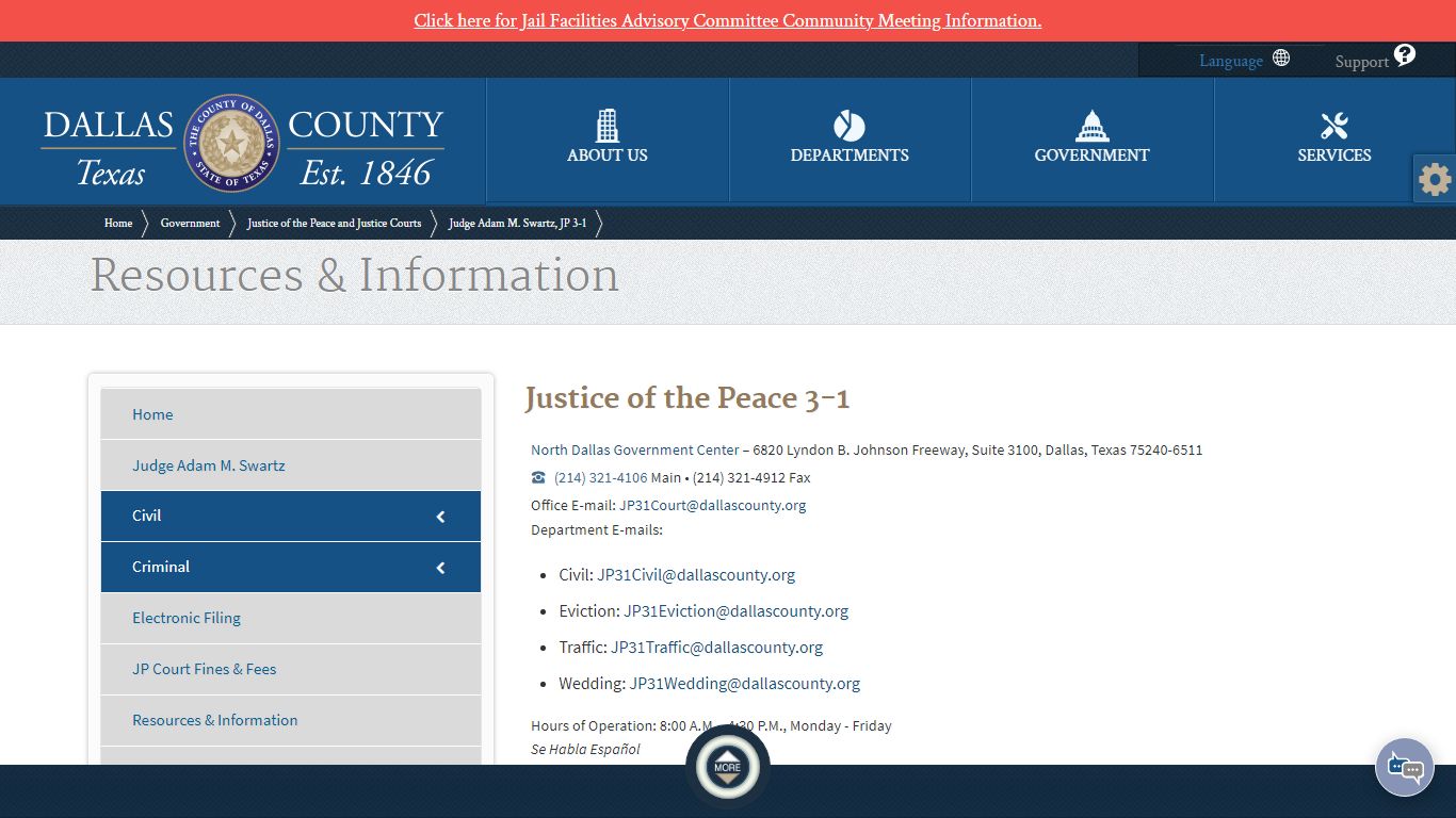 JP 3-1 | Resources & Information - Dallas County